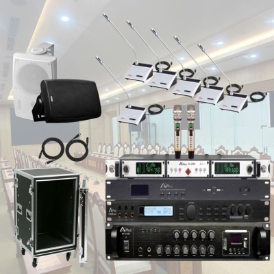 Cấu hình âm thanh phòng họp 24 micro Aplus